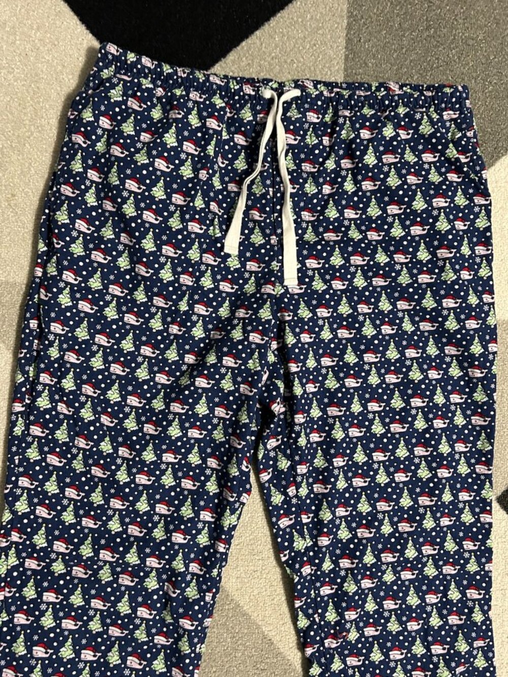 Vineyard Vines Men's Christmas Pajama Pants Whale/Tree/Snowflake Print Size S